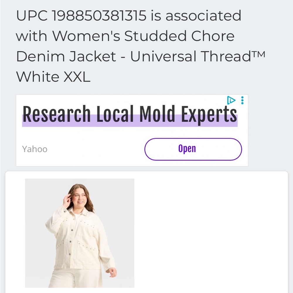 Universal Thread Cream Studded Utility Jacket NWT - image 5